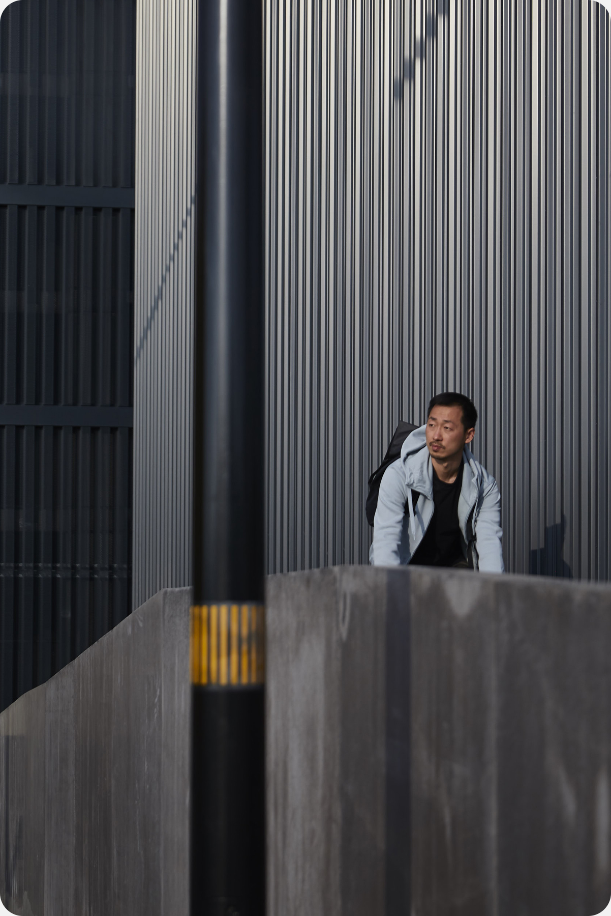 Mann auf Fahrrad